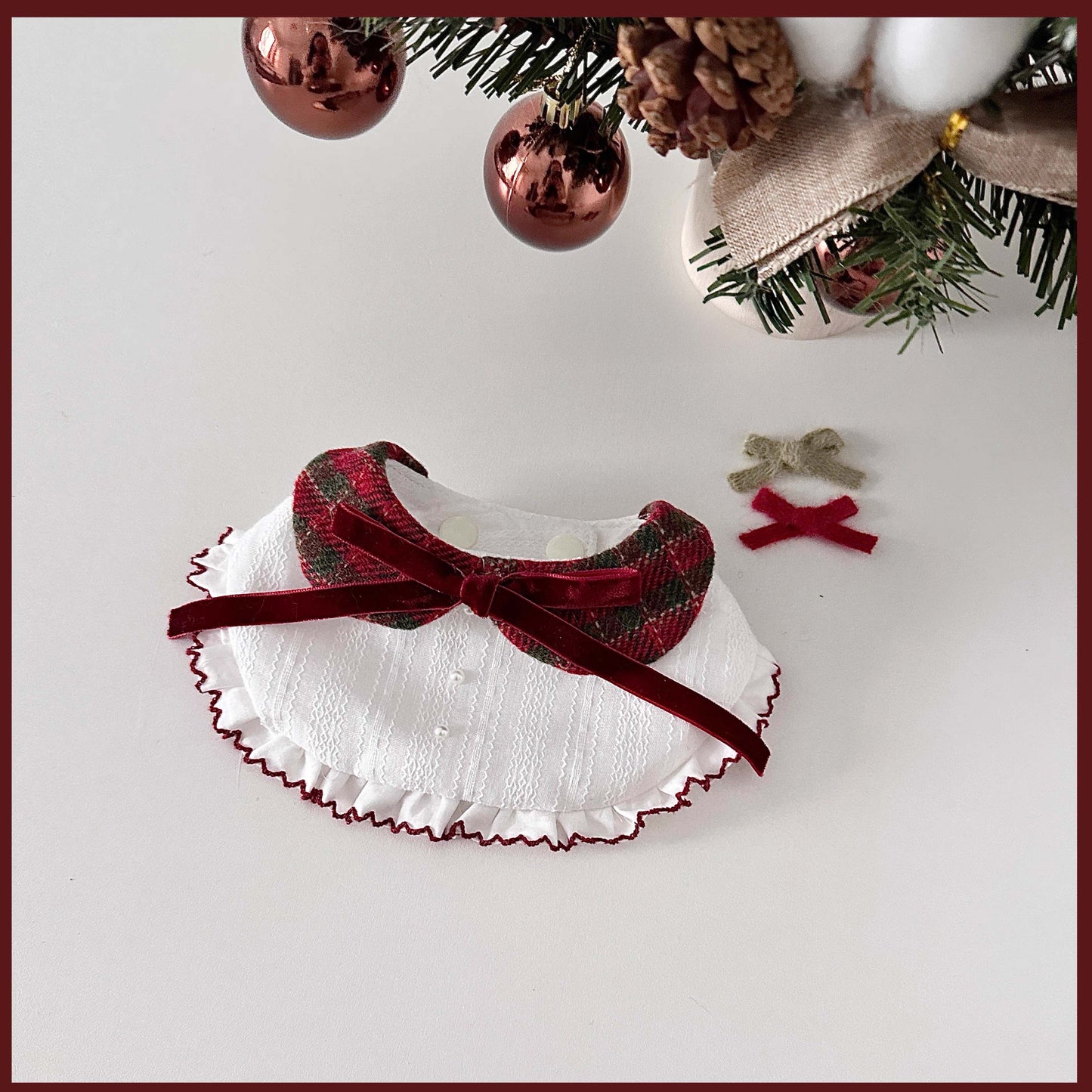 【islet】 Christmas Pet Collar & Bandana Set - F
