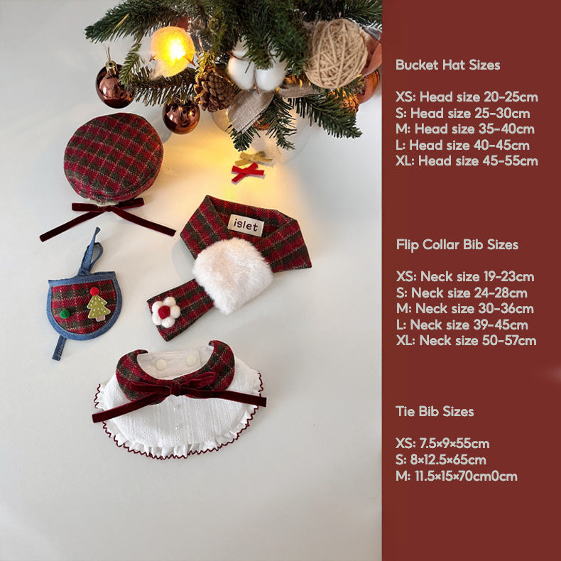 【islet】 Christmas Pet Collar & Bandana Set - F