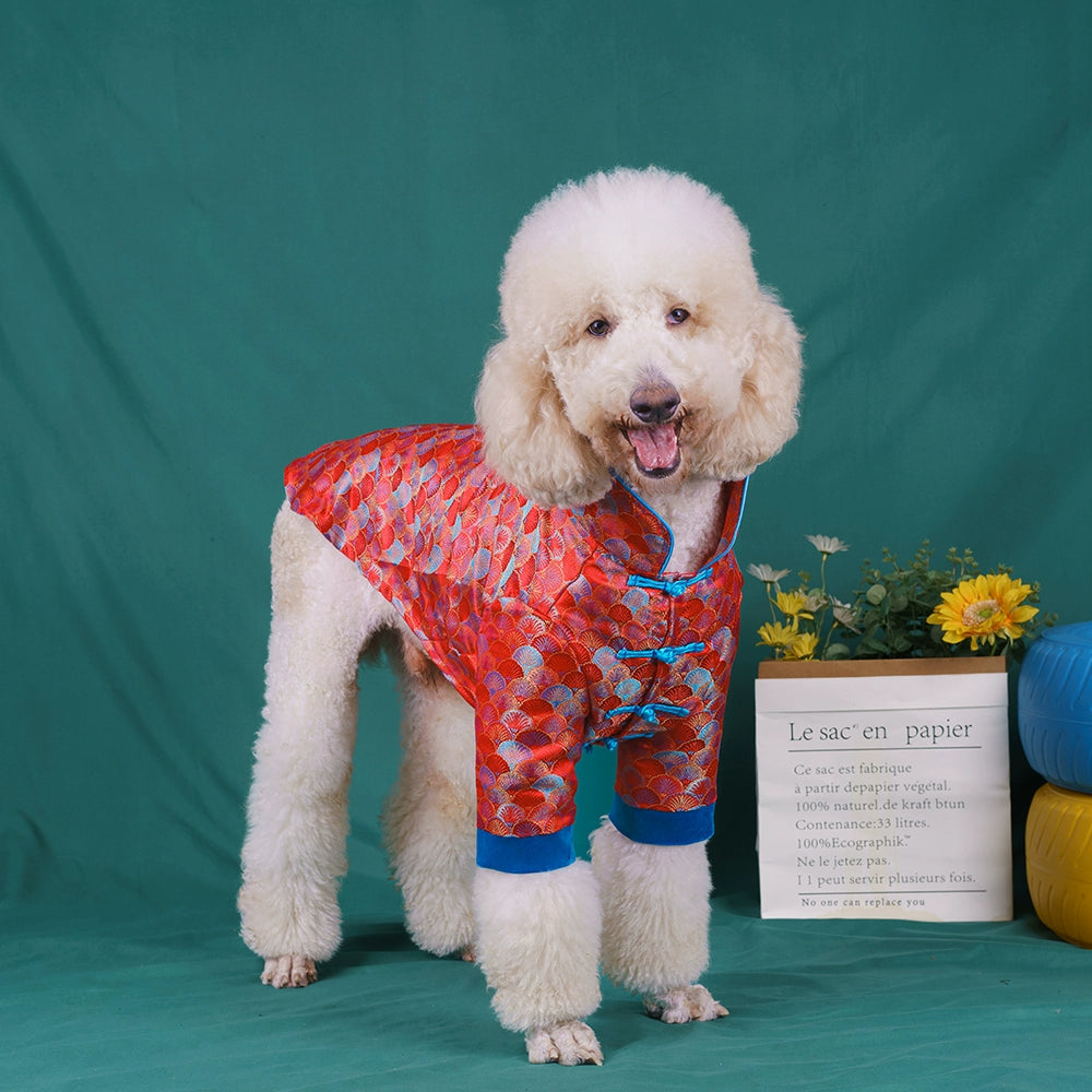 【FUNKYPET】 Chinese Style Dog Tang Suit for Large Dogs