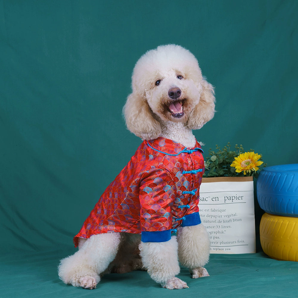 【FUNKYPET】 Chinese Style Dog Tang Suit for Large Dogs