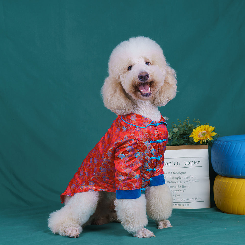 【FUNKYPET】 Chinese Style Dog Tang Suit for Large Dogs