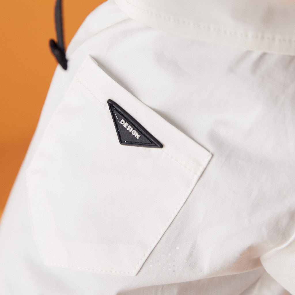 【TawneyBear】 Stylish Lightweight Solid White Summer Shirt