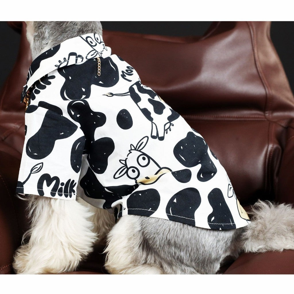 【TawneyBear】 Vacation Cow Pattern Shirt