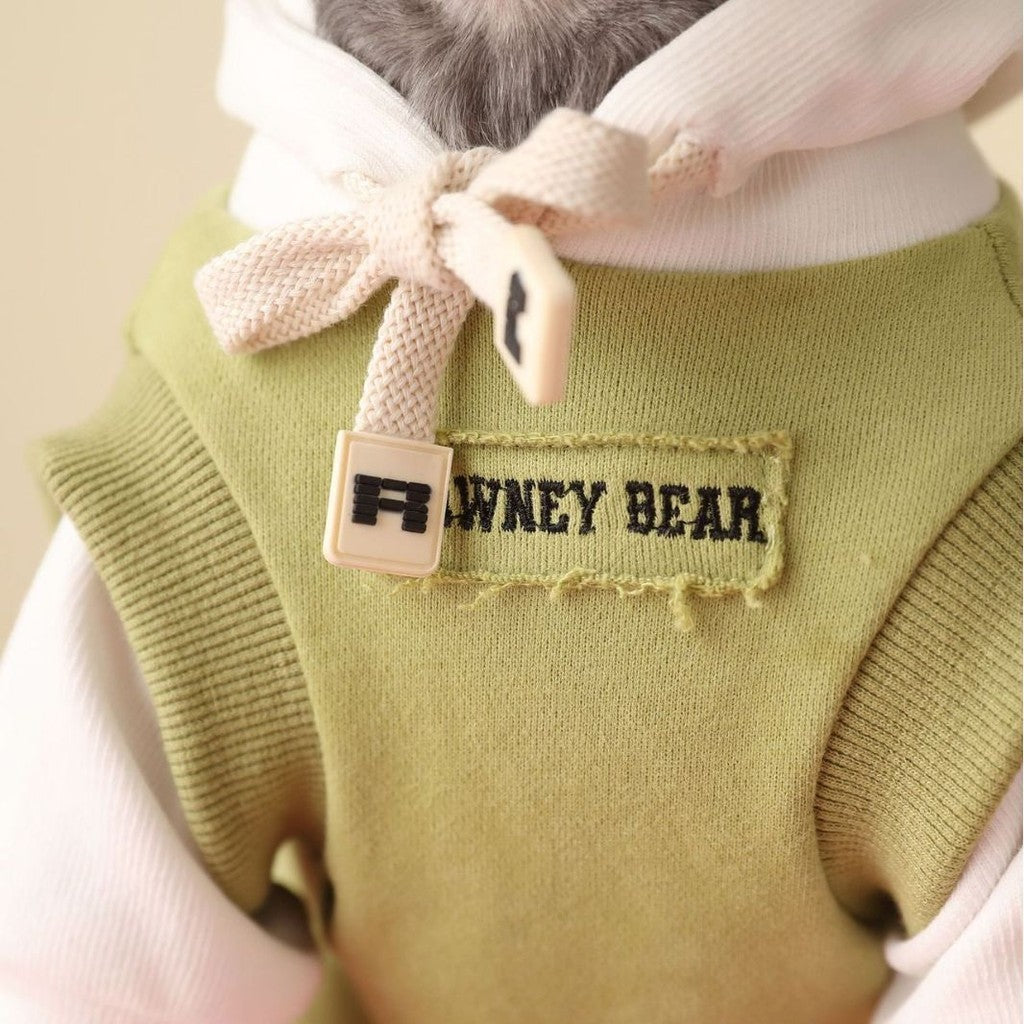 【TawneyBear】 Autumn Color Block Hooded Sweatshirt