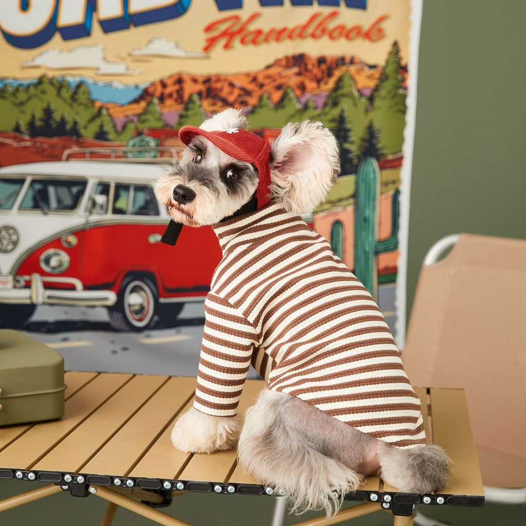 【TawneyBear】 Striped Turtleneck T-Shirt