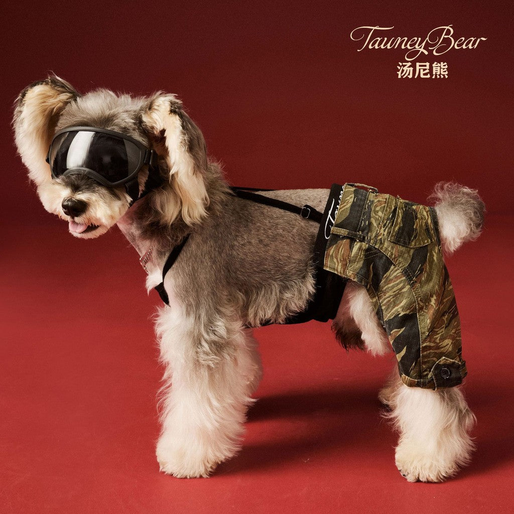 【TawneyBear】 Stylish Camouflage Suspender Pants