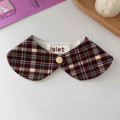 【islet】Plaid Pet Collar Bib & Tie