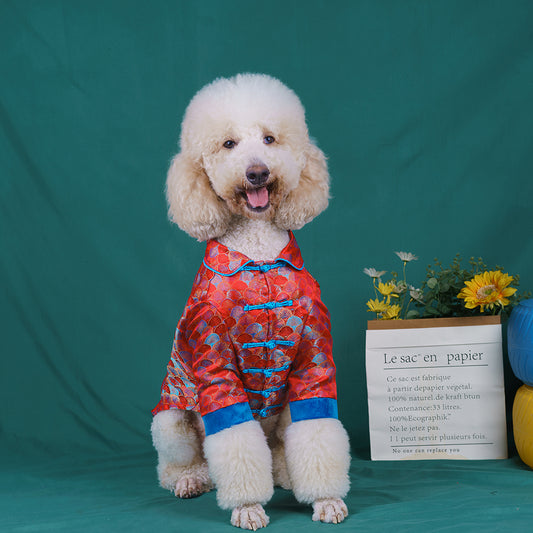 【FUNKYPET】 Chinese Style Dog Tang Suit for Large Dogs