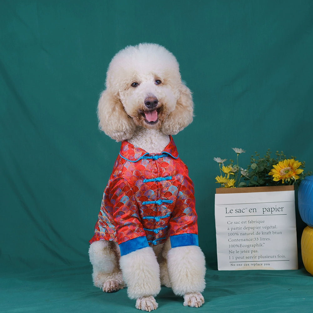【FUNKYPET】 Chinese Style Dog Tang Suit for Large Dogs