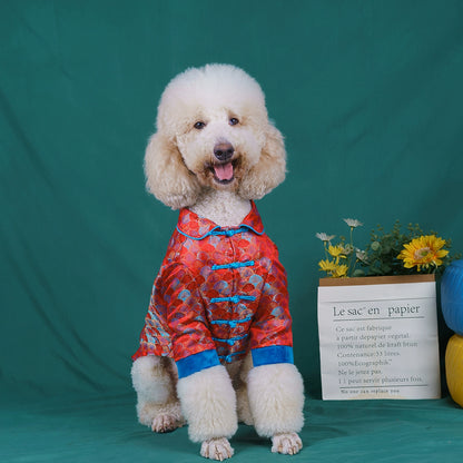 【FUNKYPET】 Chinese Style Dog Tang Suit for Large Dogs